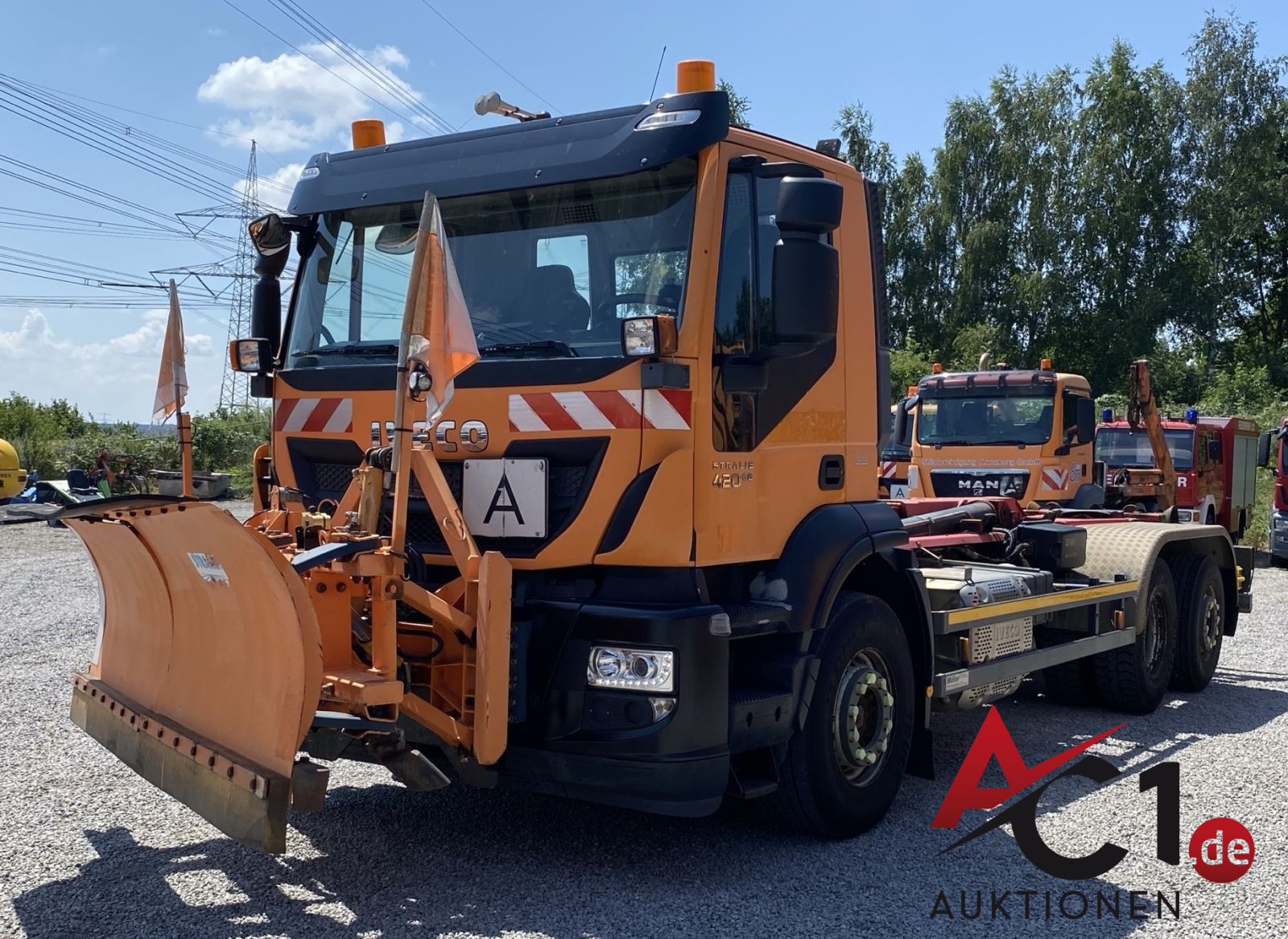Iveco-Magirus Stralis 420 Abrollkipper 6x2 inkl. Schneeschiebeschild